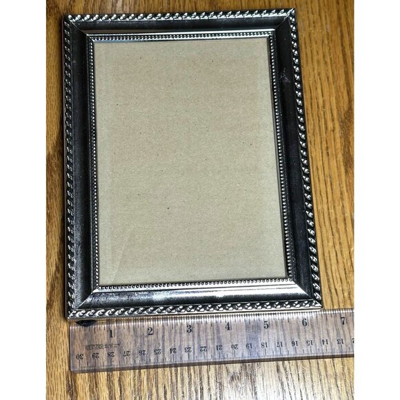 Lane Furniture Silver Picture Frame 5x7 Vintage Style Rope & Beaded Edge - Picture 6 of 6
